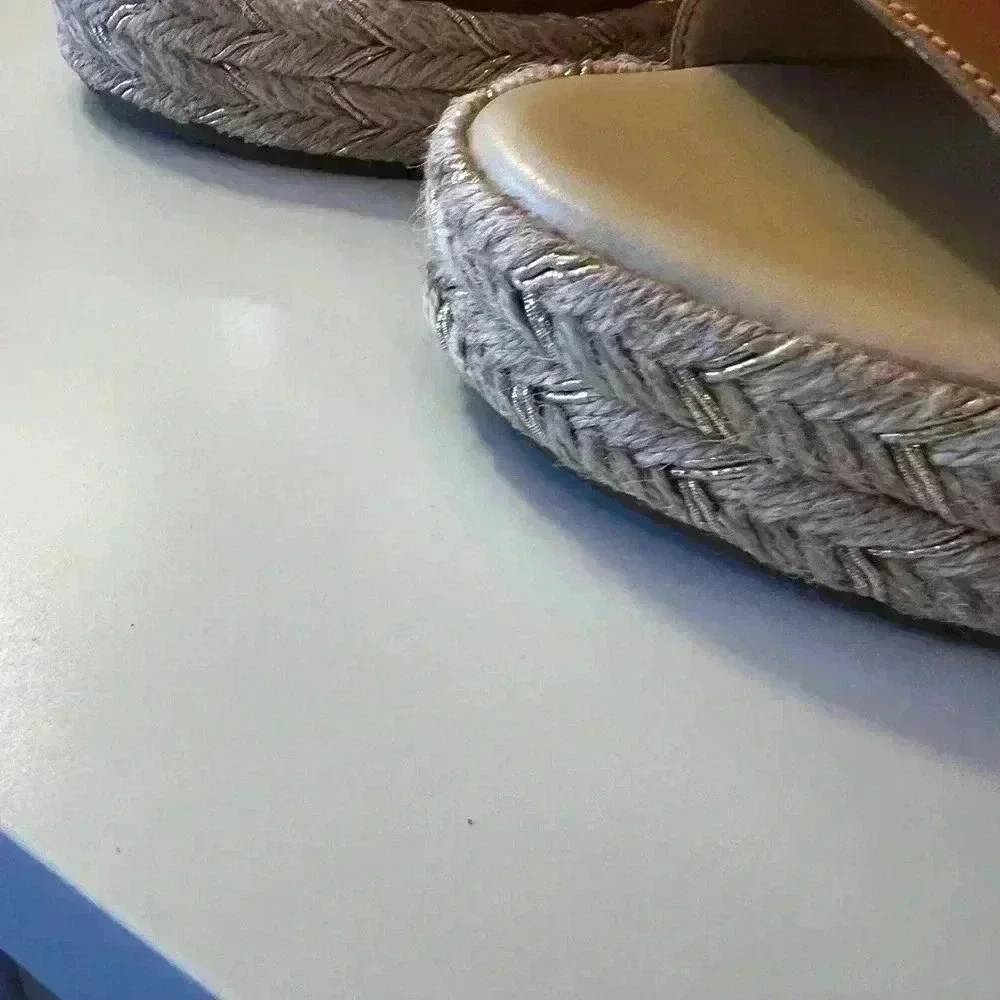 Sole Society Verla Espadrille Platform Sandal with Ankle Strap-Sz 9